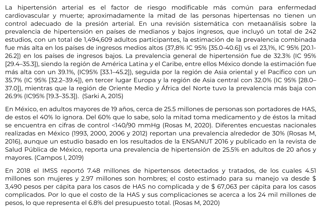 Fragmento original de la guía GPC-IMSS-076-21, página 11